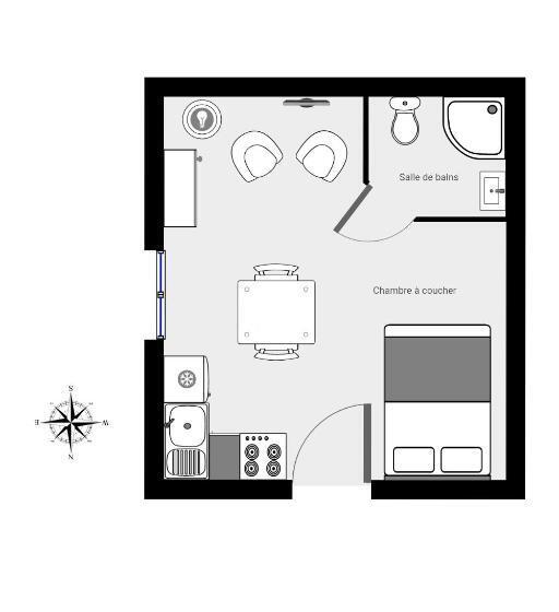 חדר סטודיו סטנדרד, Les Suites De L Alvertonne