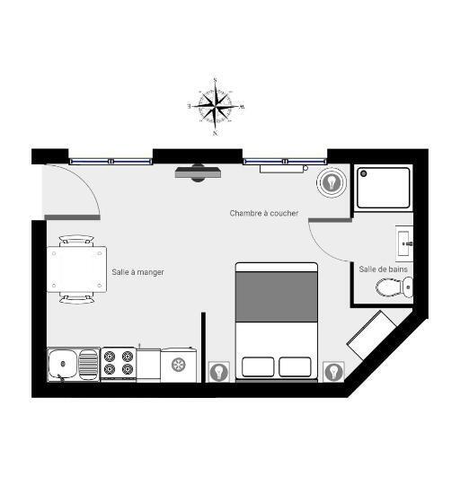 סטודיו סטנדרטי נוף לגינה, Les Suites De L Alvertonne