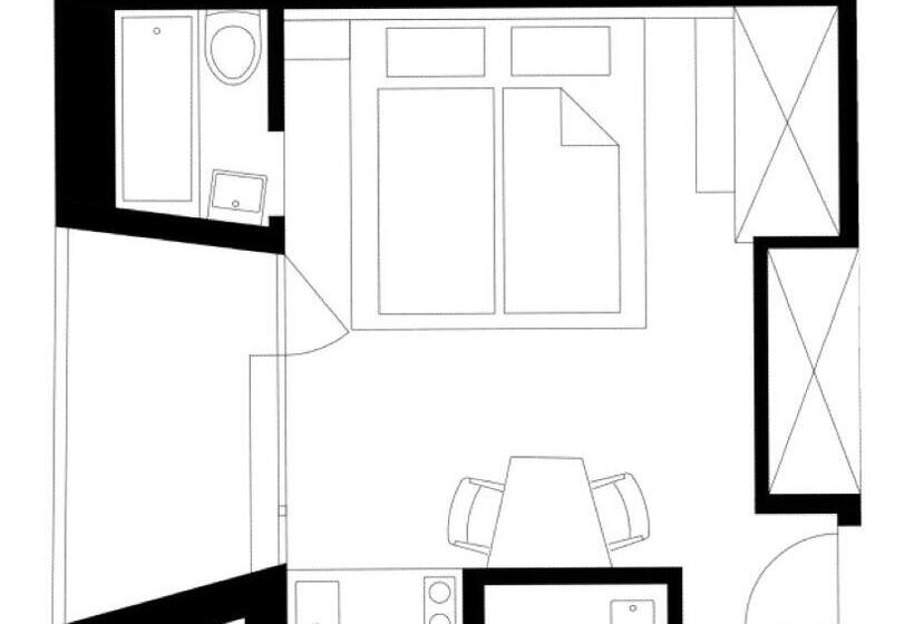 דירה בת חדר שינה 1 עם מרפסת, Casa Las Caglias