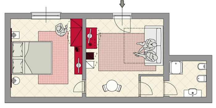 スタンダード４人部屋, Relais Corte Bergamini