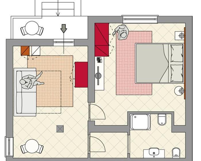 スタンダード４人部屋, Relais Corte Bergamini