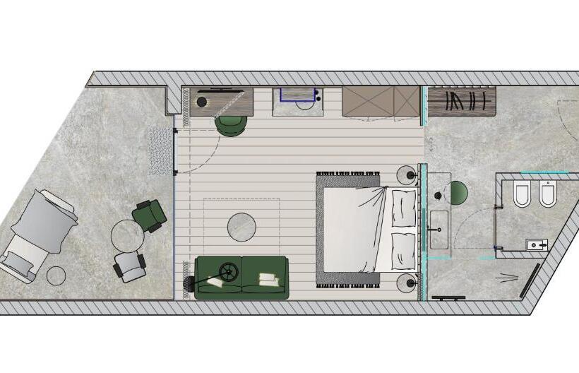 غرفة ديلوكس سرير كينج, Cendevaves Alpine Silence