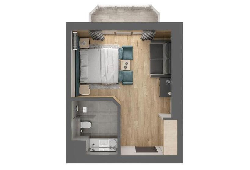 اتاق استاندارد با بالکن, F&b Spa Resort