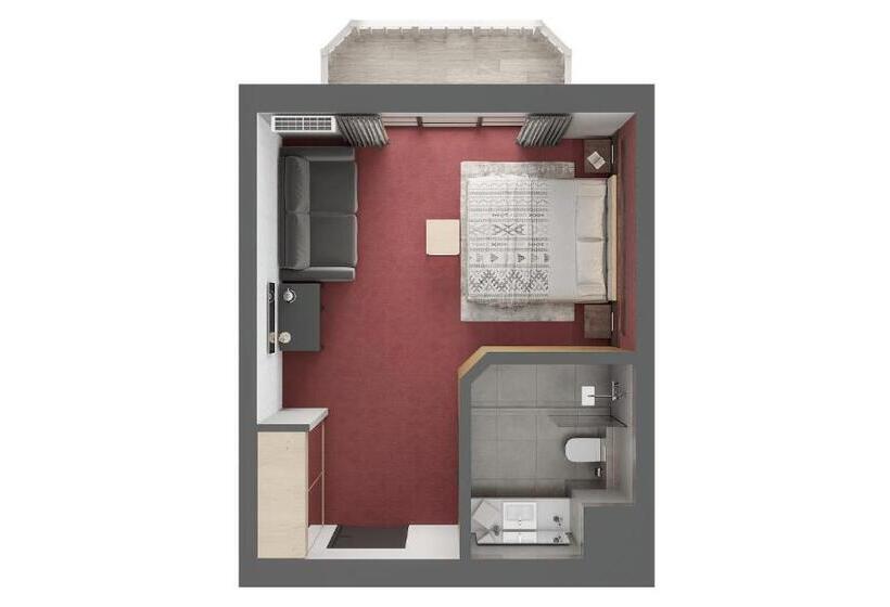 اتاق استاندارد با بالکن, F&b Spa Resort