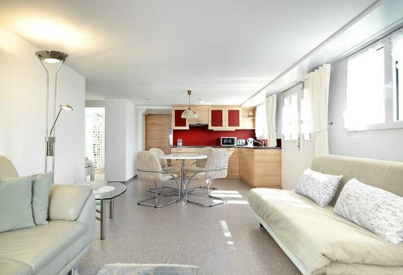 带1个卧室带花园景观的公寓, Alpenheim