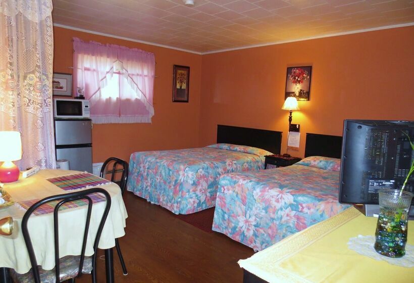 带2个双人床的标准工作室, Four Seasons Motel