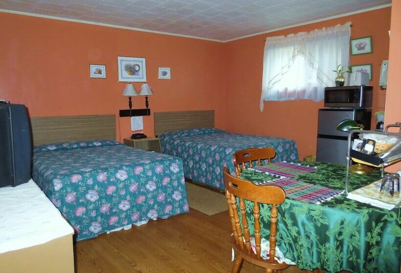 带2个双人床的标准工作室, Four Seasons Motel