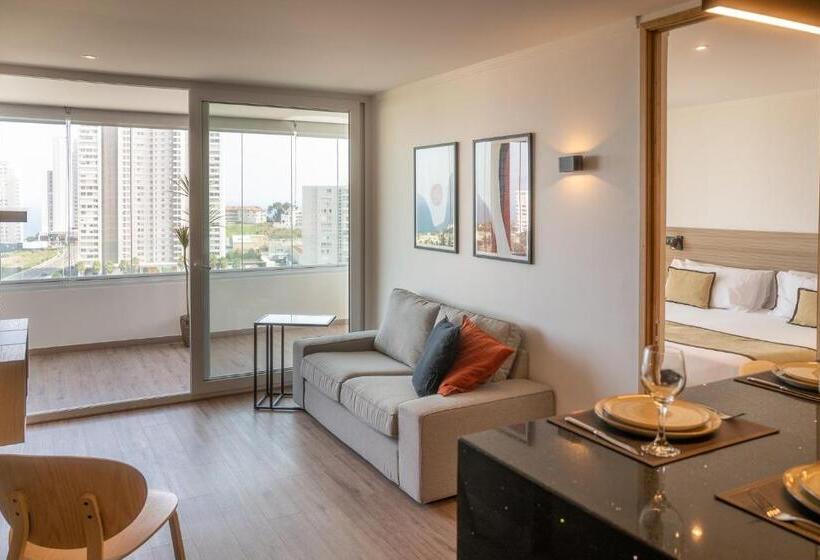 شقة غرفتين نوم مزودة بشُرفة, Marina Dunas