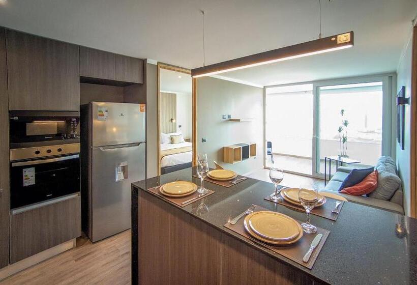 شقة غرفتين نوم مزودة بشُرفة, Marina Dunas