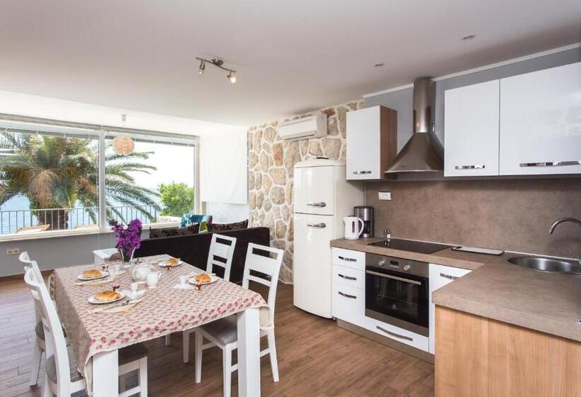 オーシャンビューのテラス付１ベッドルームアパート, Apartments Villa Mirjana