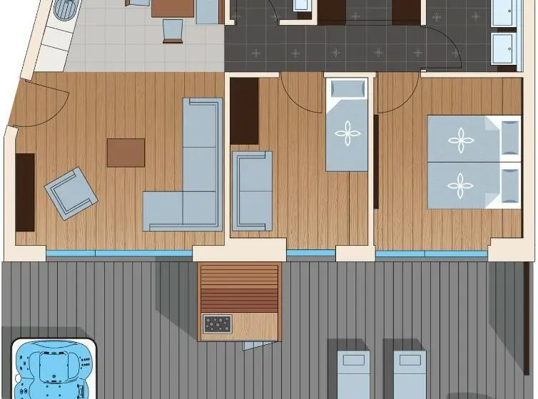景色の見える一ベッドルームアパートメント, Apartments Aois 4 Elements Suits