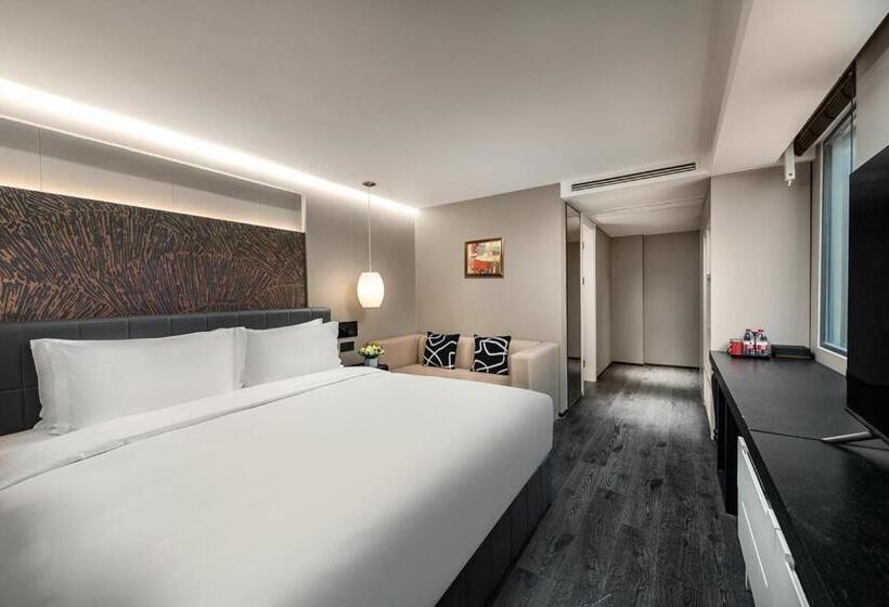 اتاق سوپریور با تخت بزرگ, Jinglai Bushe Hotel Bund Nanjing West Road Shanghai
