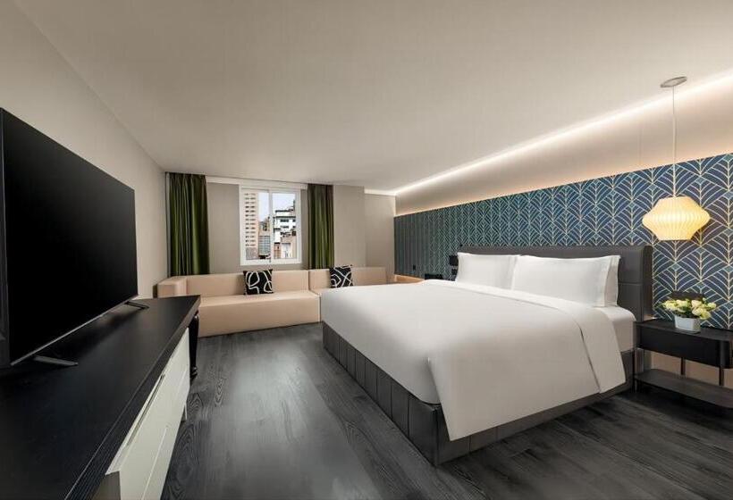 اتاق لوکس با تخت بزرگ, Jinglai Bushe Hotel Bund Nanjing West Road Shanghai