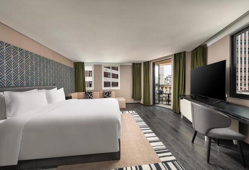 Suite Superior con Balcón, Jinglai Bushe Hotel Bund Nanjing West Road Shanghai
