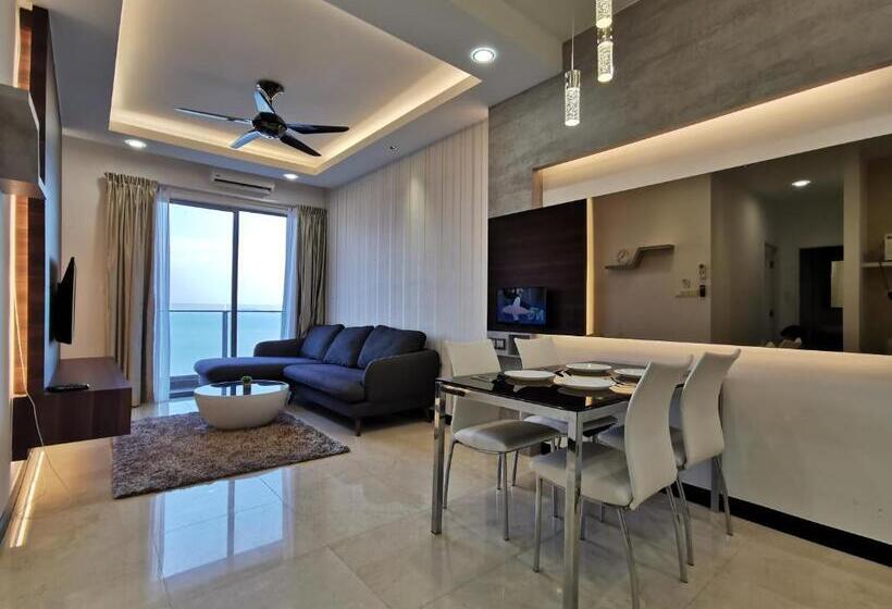 آپارتمان 1 خوابه با چشم‌انداز دریا, Thermospace Silverscape A 19 01 Melaka City
