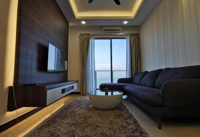 آپارتمان 1 خوابه با چشم‌انداز دریا, Thermospace Silverscape A 19 01 Melaka City