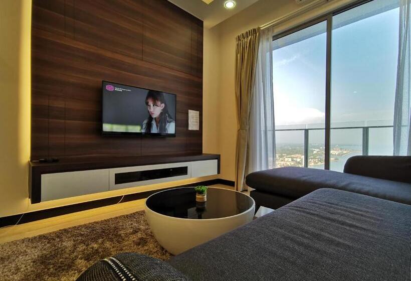 آپارتمان 1 خوابه با چشم‌انداز دریا, Thermospace Silverscape A 19 01 Melaka City