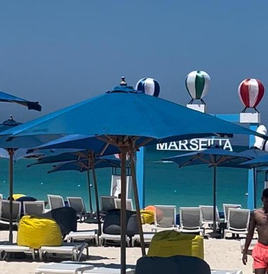 آپارتمان 1 خوابه با چشم‌انداز استخر, الساحل الشمالي شاليه مكيف قريه مارسليا بيتش 4