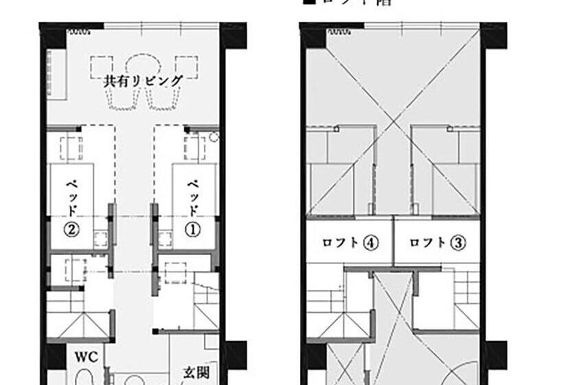 スタンダード4人部屋, Hishino Onsen Tokiwakan