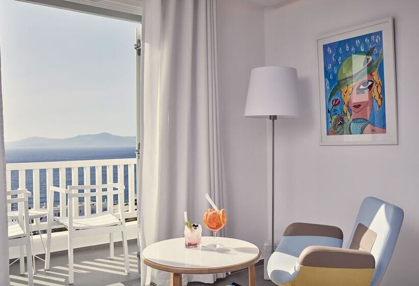 オーシャンビューのプレミアムルーム。, Myconian Korali Relais & Chateaux