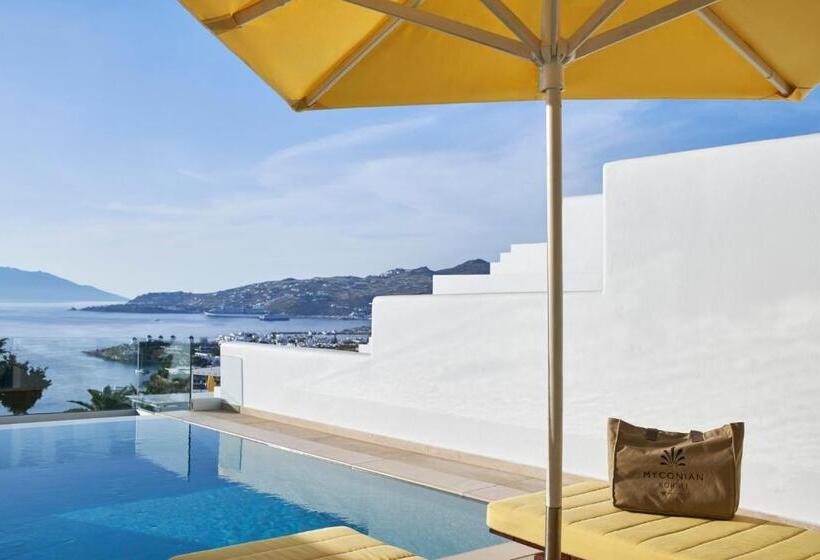 סוויטת ג'וניור עם בריכה, Myconian Korali Relais & Chateaux