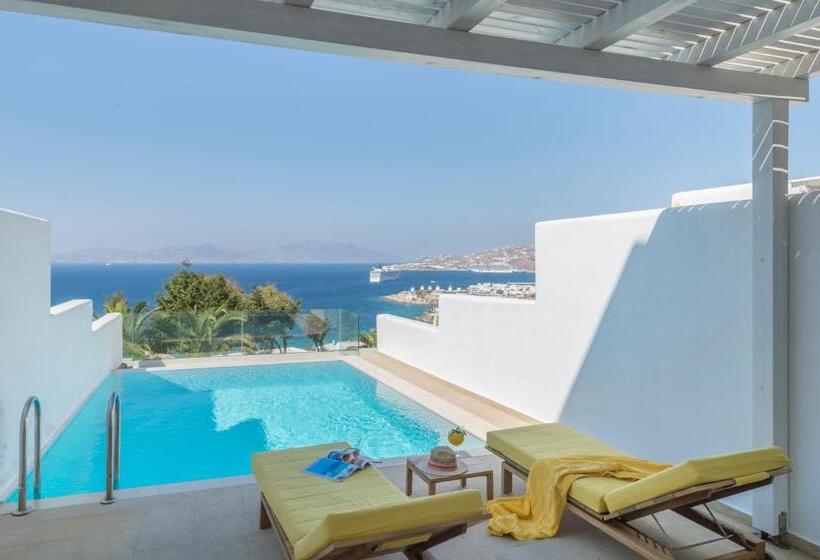 סוויטת ג'וניור עם בריכה, Myconian Korali Relais & Chateaux