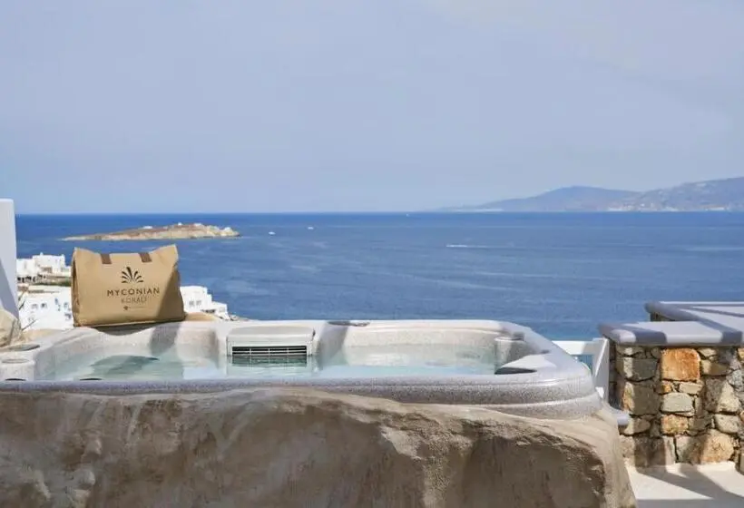 海の見えるプレミアムジュニアスイート, Myconian Korali Relais & Chateaux