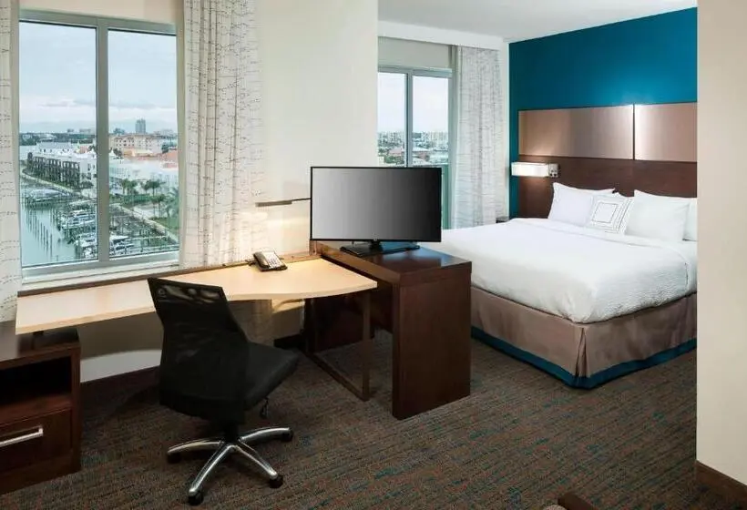キングサイドベッドのスタンダードワンルーム, Residence Inn By Marriott Clearwater Beach