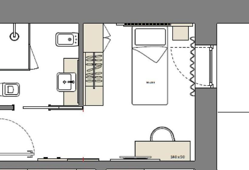 غرفة قياسية فردية مزودة بشُرفة, Vineus Tramin
