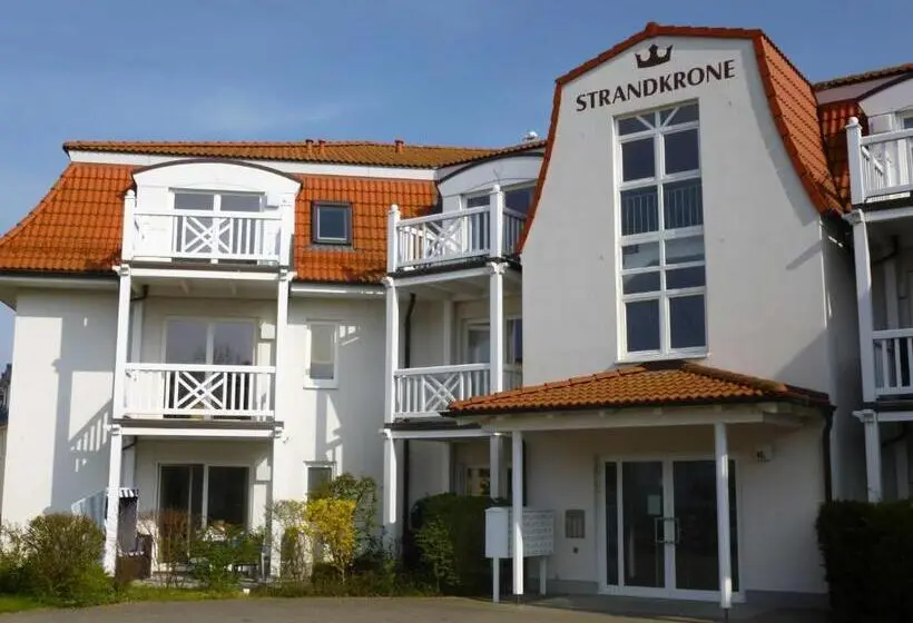 Huoneisto 1 Makuuhuone Terassi, Residenz Strandkrone 02