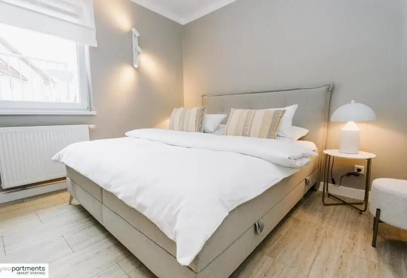 キングサイドベッドのスタンダードワンルーム, Youpartments Zentrale Micro Apartments