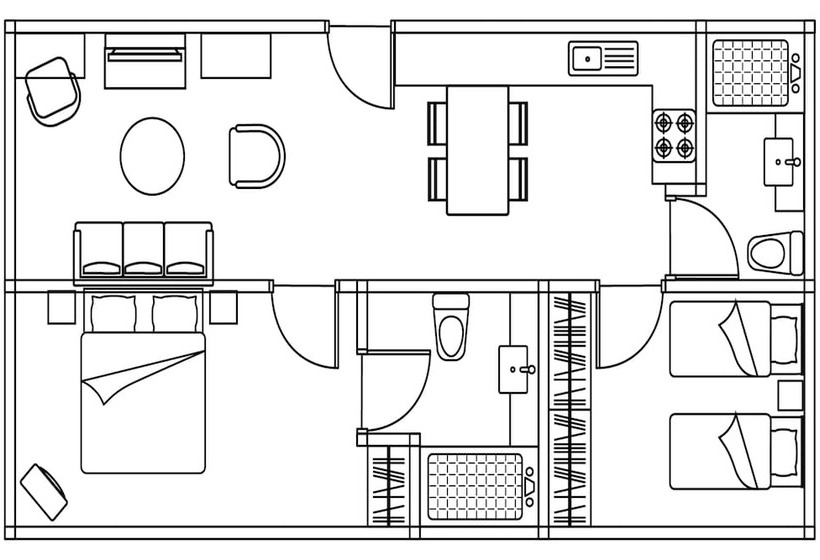 דירת אקזקיוטיב 2 חדרים, Oakwood Hotel & Apartments Grand Batam