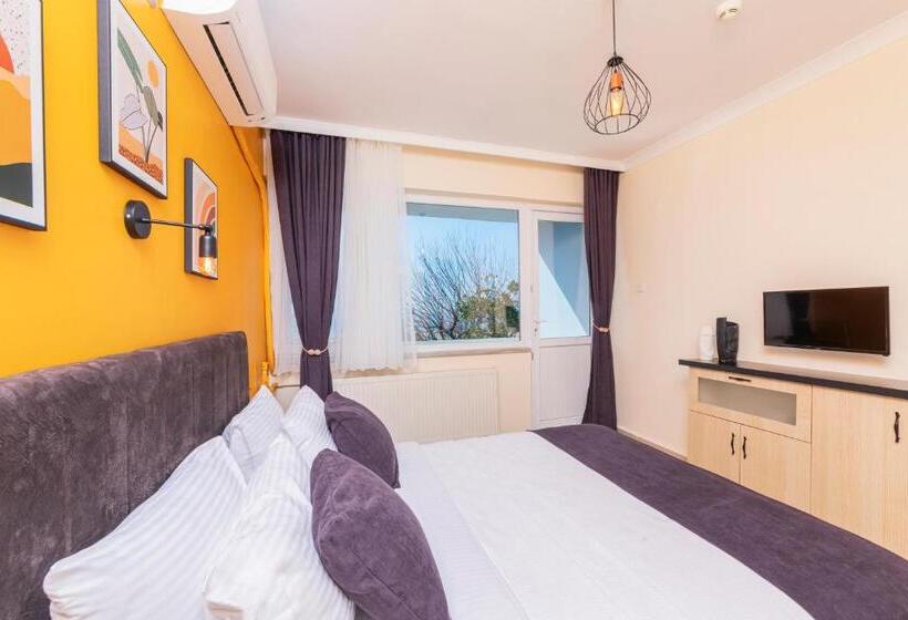اتاق استاندارد با چشم‌انداز کوهستان, Ki̇raz Beach Otel