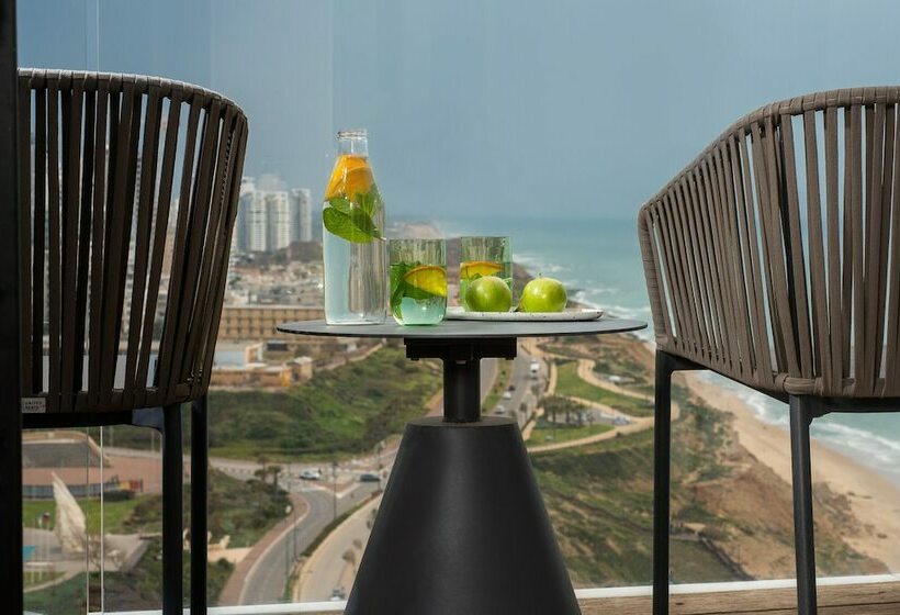 Deluxe-huone Merinäkymä Parveke, Vert Lagoon Netanya By Afi Hotels