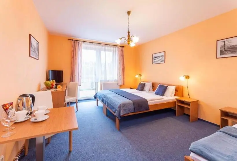 Standard Kolmen Hengen Huone Parveke, &wellness Knížecí Rybník