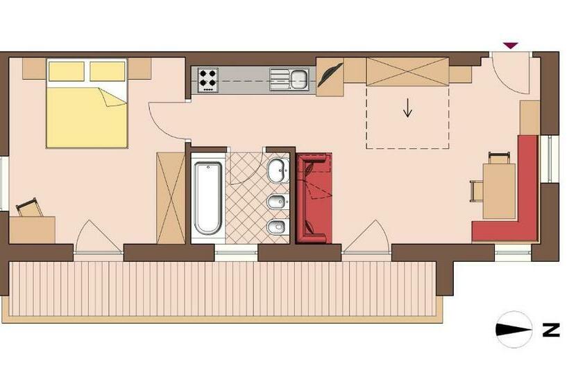 شقة غرفة واحدة ذات إطلالة, Tlisüra