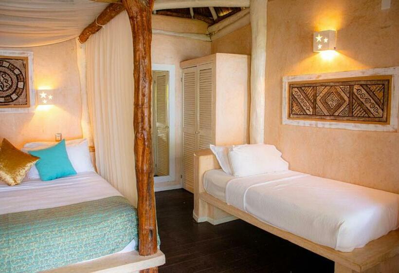 带海景的主人套房, Villa Las Estrellas Tulum Located At The Party Zone