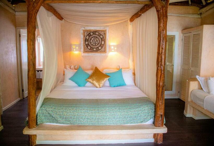 海の見えるマスタースイートルーム, Villa Las Estrellas Tulum  Located At The Party Zone