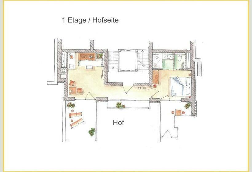 バルコニー付き1ベッドルームアパートメント, Meerblickd21