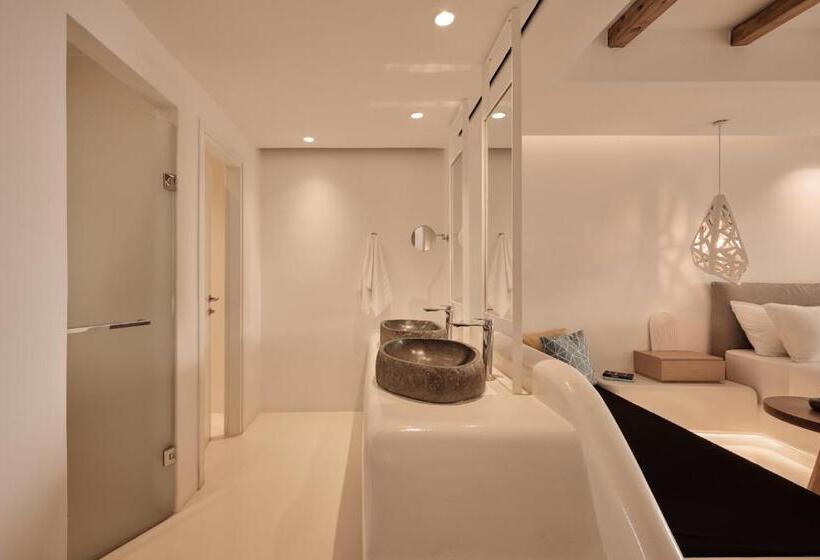 套房配有游泳池, Olvos Luxury Suites Mykonos