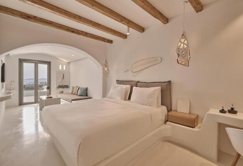 带海景的复工套房, Olvos Luxury Suites Mykonos