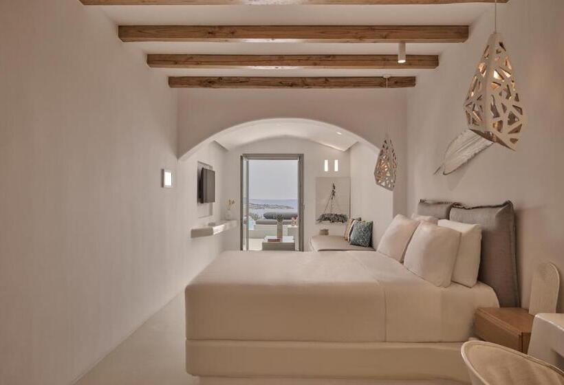带海景的复工套房, Olvos Luxury Suites Mykonos