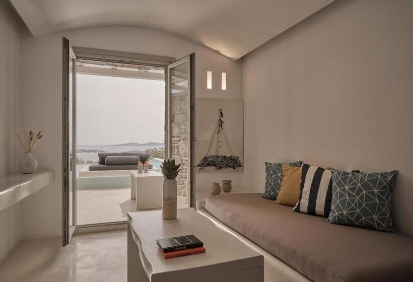带海景的复工套房, Olvos Luxury Suites Mykonos