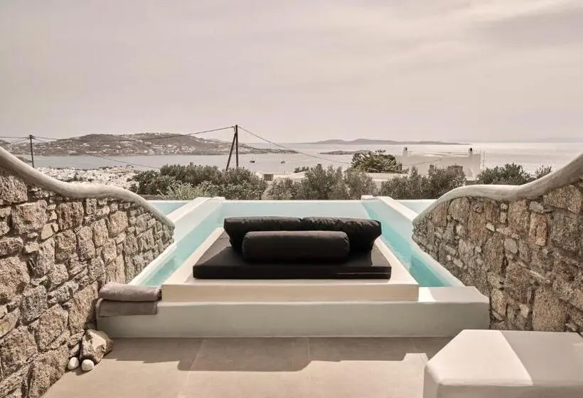 Deluxe Suite Sea View, Olvos Luxury Suites Mykonos