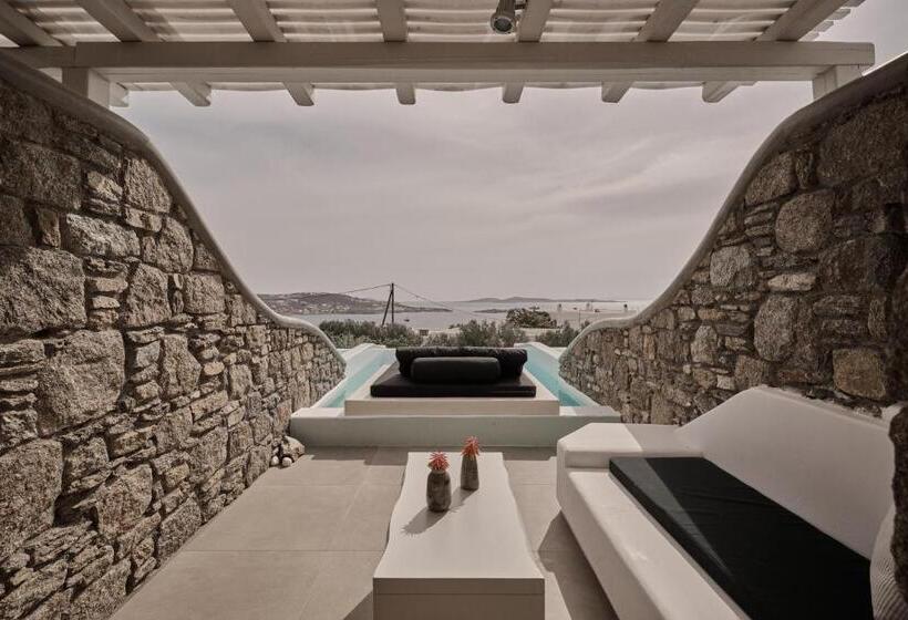 带海景的复工套房, Olvos Luxury Suites Mykonos