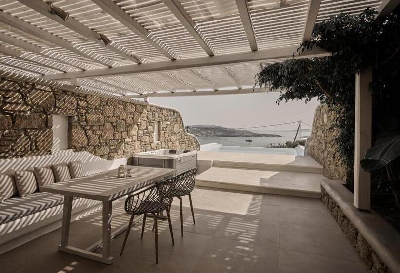 高级套房带海景, Olvos Luxury Suites Mykonos