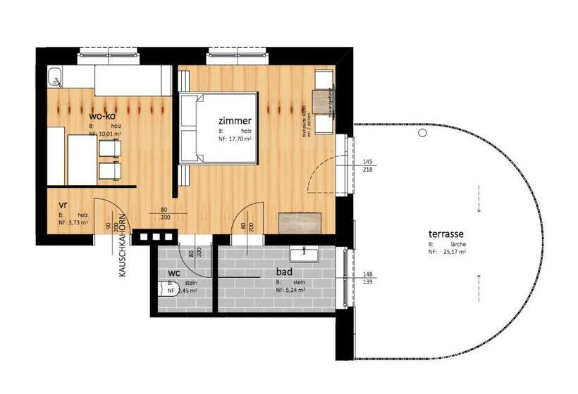 １ベッドルームアパートメント, Zollhaus St Jakob Im Defereggental