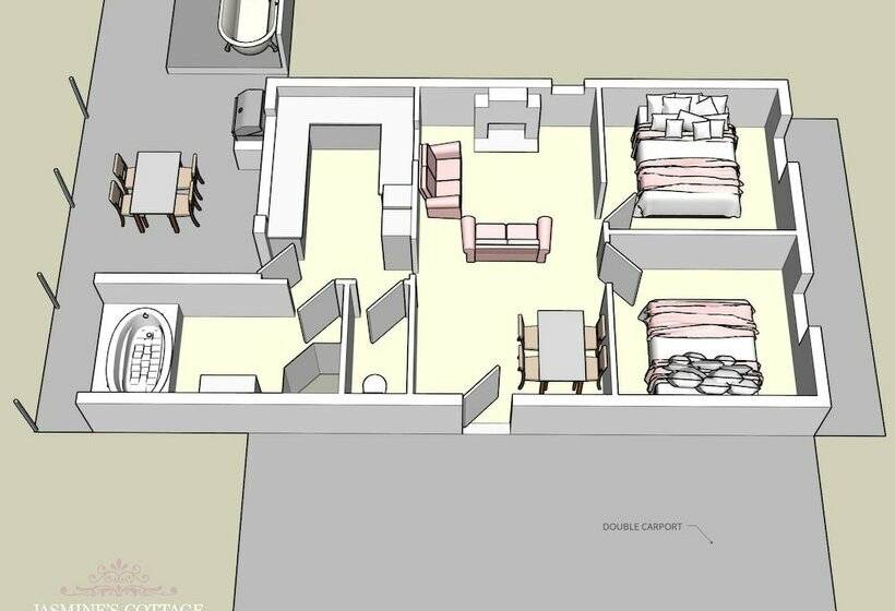 בית, 2 חדרי שינה, Jasmine S Cottage