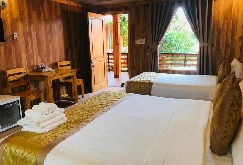 اتاق استاندارد سه تخته با چشمانداز باغ, Ong Lang Garden Resort