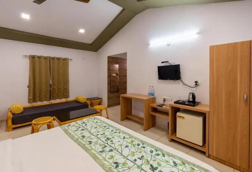 キングサイズベッドのスタンダードルーム, Saavaj Resort, Sasan Gir Where Wilderness Meets Luxury